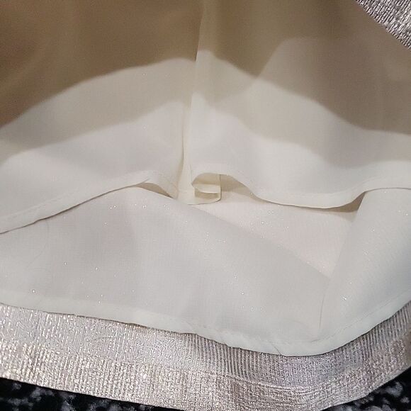 Buddy Love Kelsey Mini Dress Ruffle Champagne Gold Sz M Adjustable Straps - Picture 10 of 10